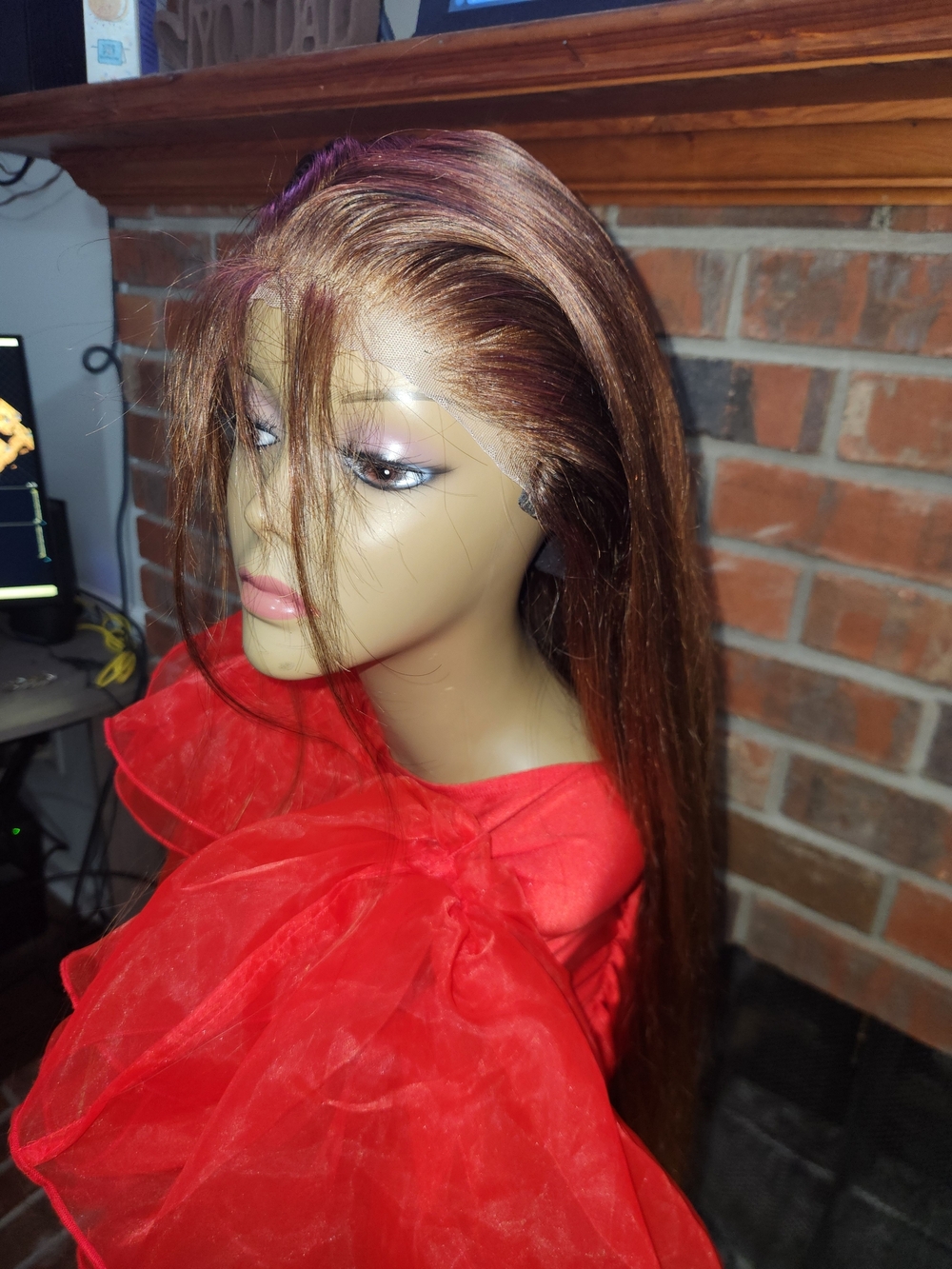 Brown Lace Front Human Hair Wig - 100% HUMAN HAIR Natural Brown